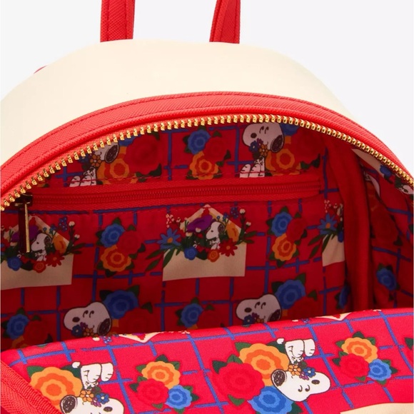 Loungefly x Peanuts Floral Snoopy Dog Mini Backpack - Picture 7 of 15